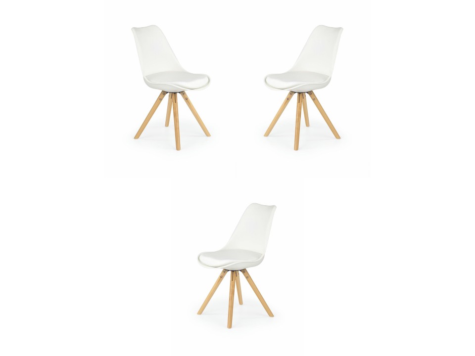 Trzy krzesła białe - 8210