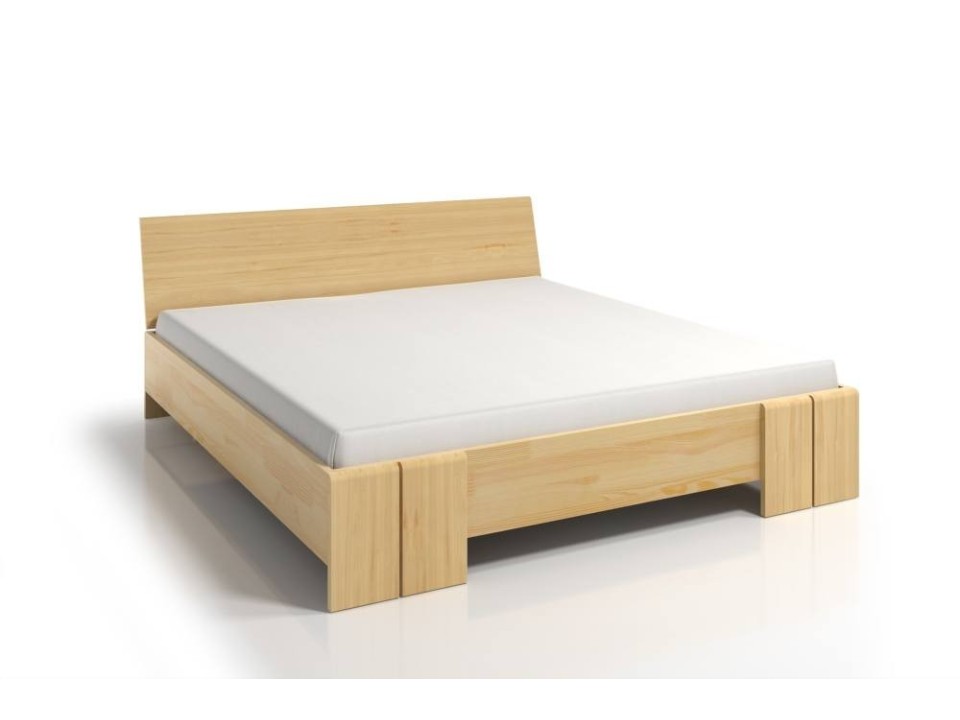 Łóżko drewniane sosnowe ze skrzynią na pościel Vestre Maxi &  ST - Skandica