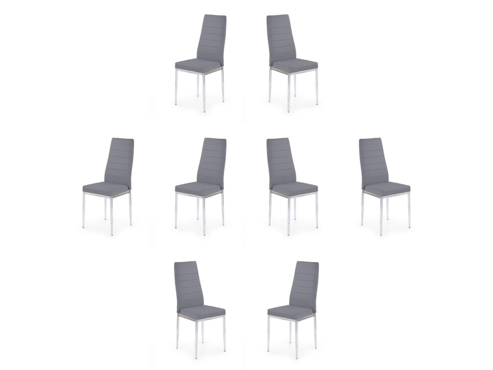 Osiem krzeseł popielatych - 6926