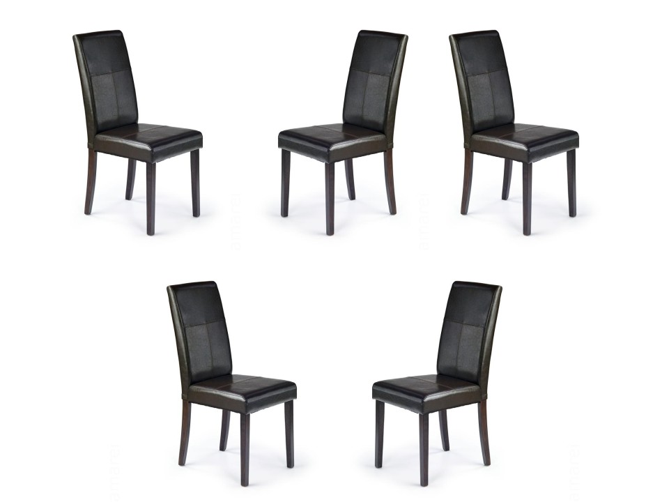 Pięć krzeseł wenge / ciemny - 7006