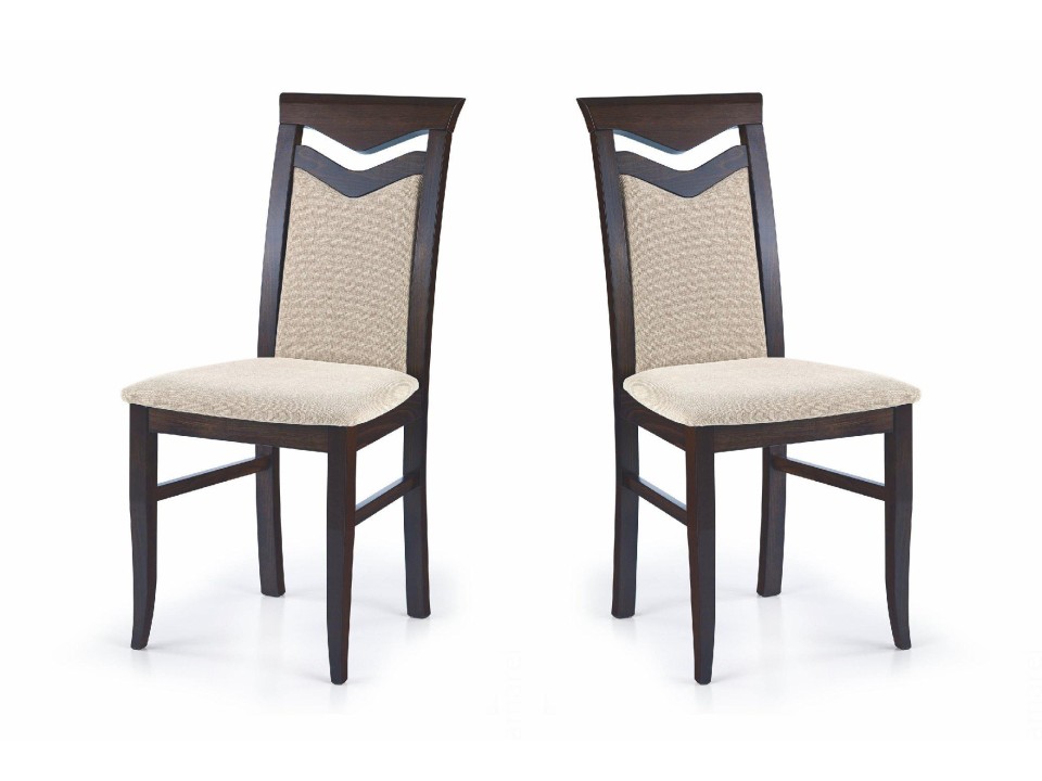 Dwa krzesła tapicerowane wenge  - 5080