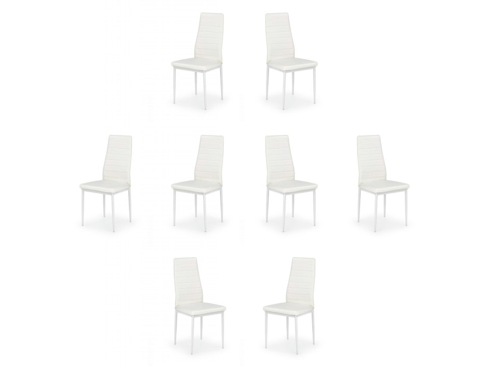 Osiem krzeseł białych - 6194