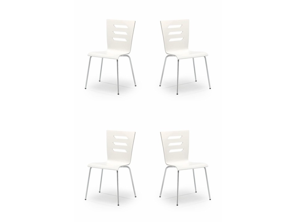 Cztery krzesła białe - 6743