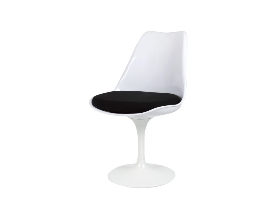 Sk Design Kr029b Białe Obrotowe Krzesło + Poduszka