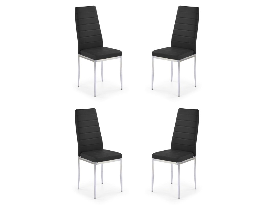 Cztery krzesła czarne - 6872