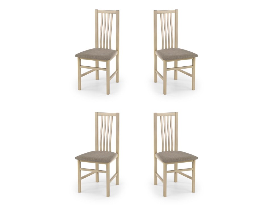 Cztery krzesła tapicerowane PAWEŁ dąb sonoma  - 1289