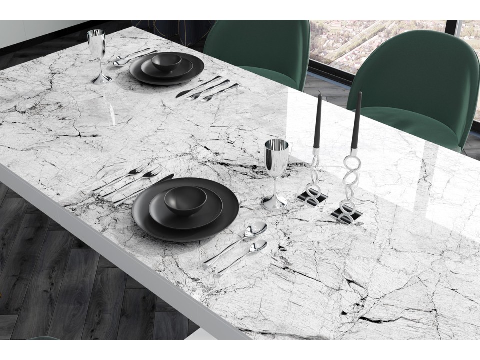 Stół Bella rozkładany marmu - Hubertus Meble