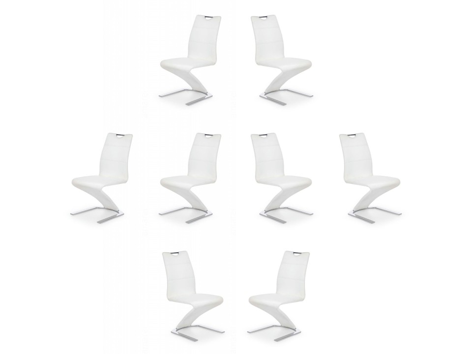 Osiem krzeseł białych - 4908
