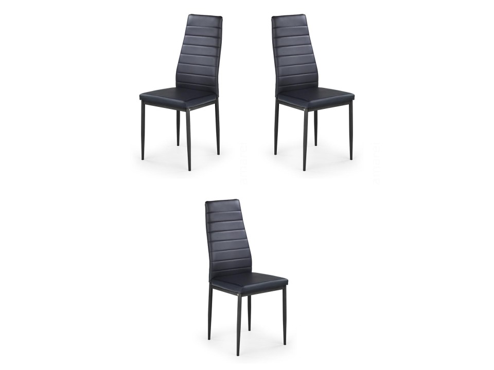 Trzy krzesła czarne - 6200