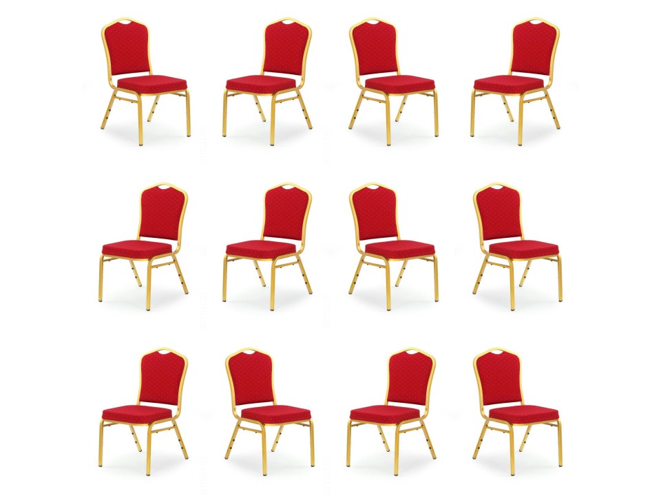 Dwanaście krzeseł bordowych - 2992