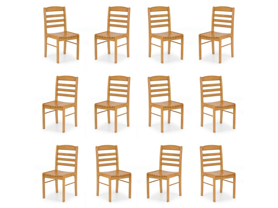 Dwanaście krzeseł olcha złota - 6732