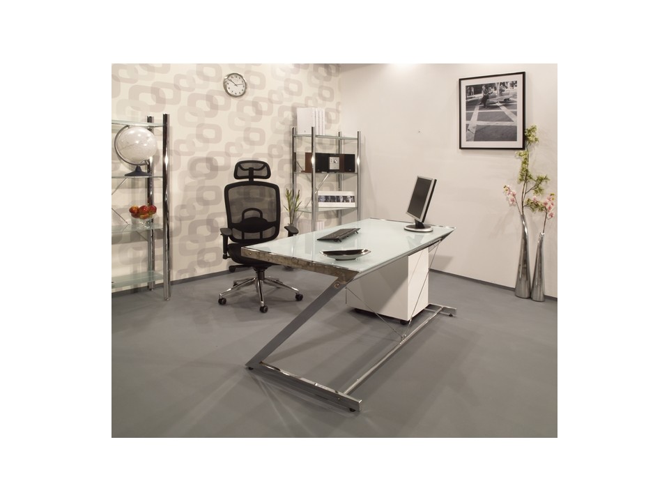 Biurko Z-Line - Chrom - Main Desk White - Unique