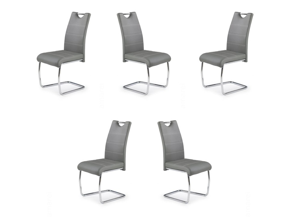 Pięć krzeseł popielatych - 0121