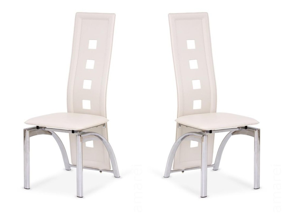 Dwa krzesła kremowe - 1123