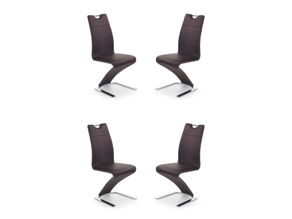 Cztery krzesła brązowe - 4922