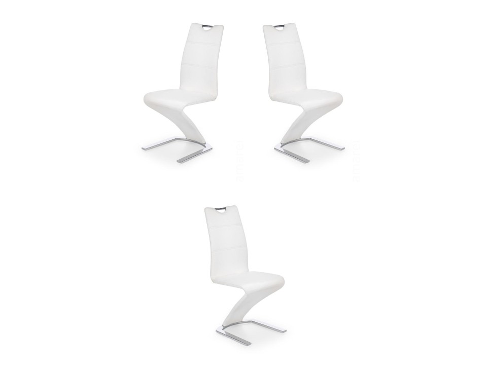 Trzy krzesła białe - 4908
