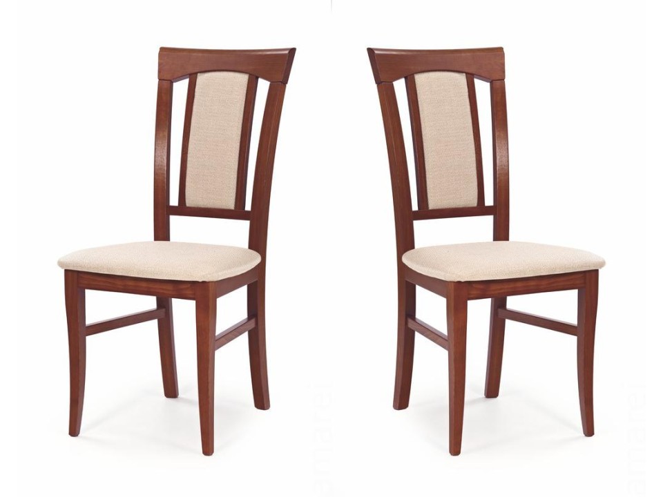 Dwa krzesła tapicerowane  czereśnia antyczna II - 0855