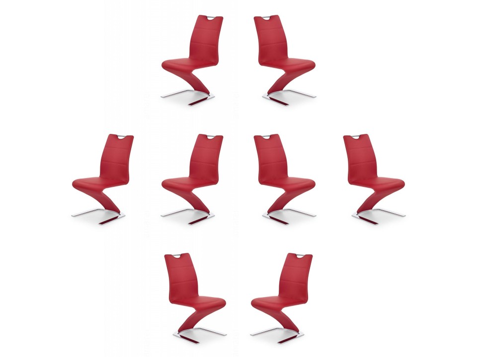 Osiem krzeseł czerwonych - 7381