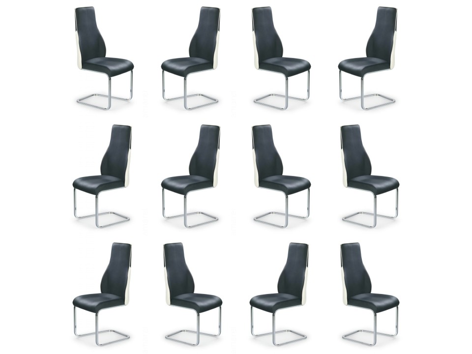 Dwanaście krzeseł czarno-białych - 6590