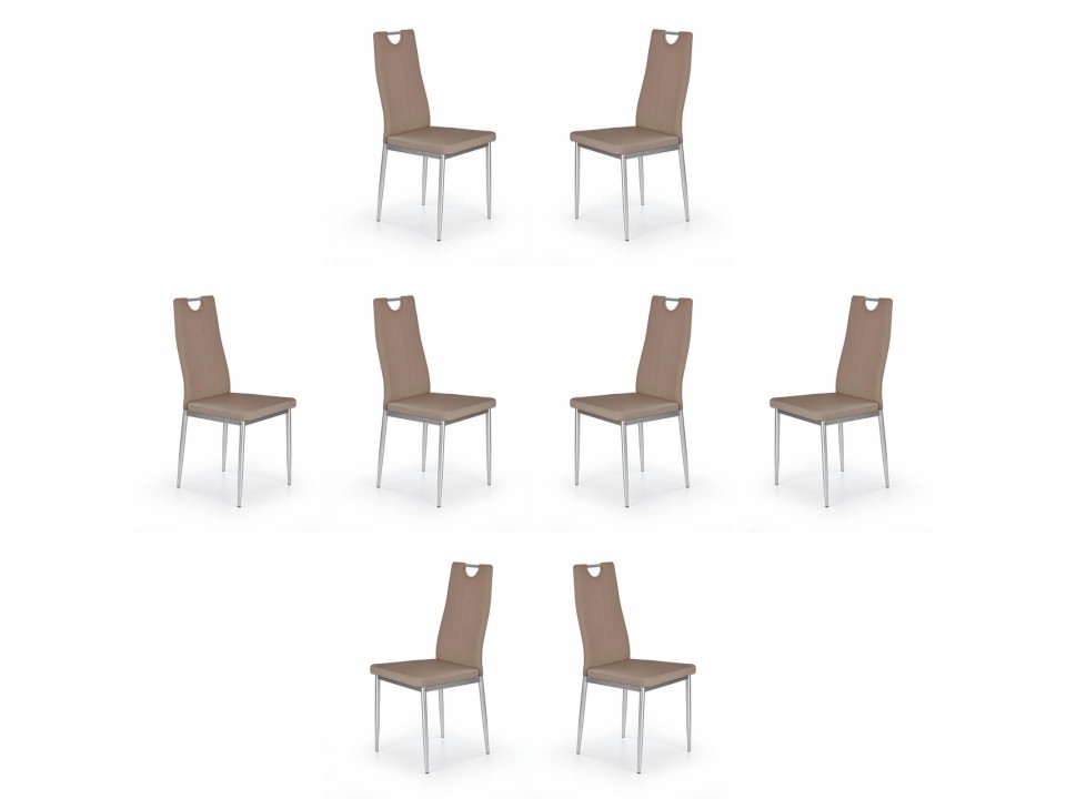 Osiem krzeseł cappucino - 2675