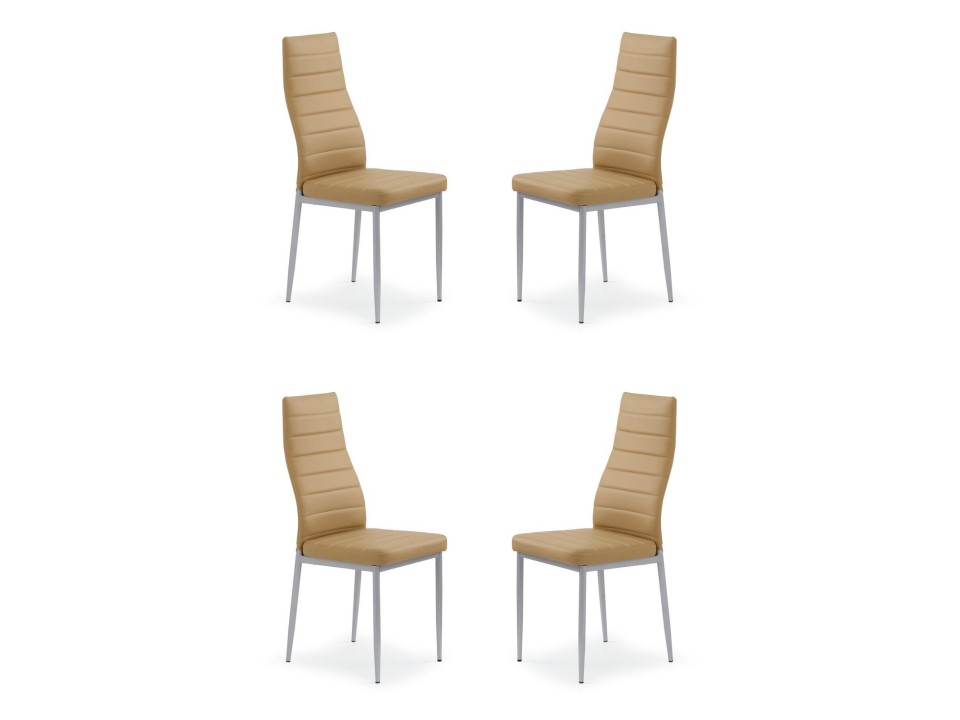 Cztery krzesła jasny brąz - 2014