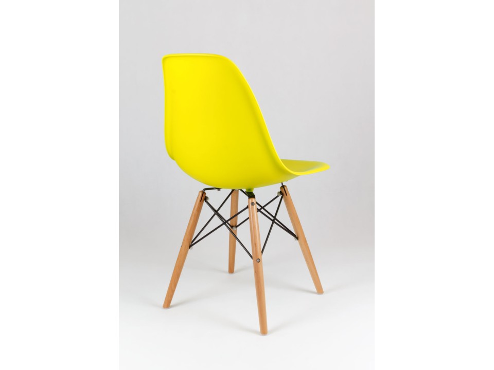 Sk Design Kr012 Żółte Krzesło Buk