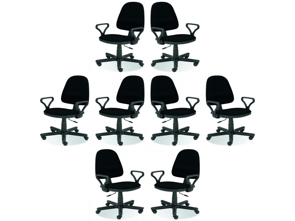 Osiem krzeseł biurowych - 6114