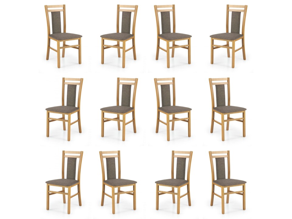 Dwanaście krzeseł olcha tapicerowanych - 5073