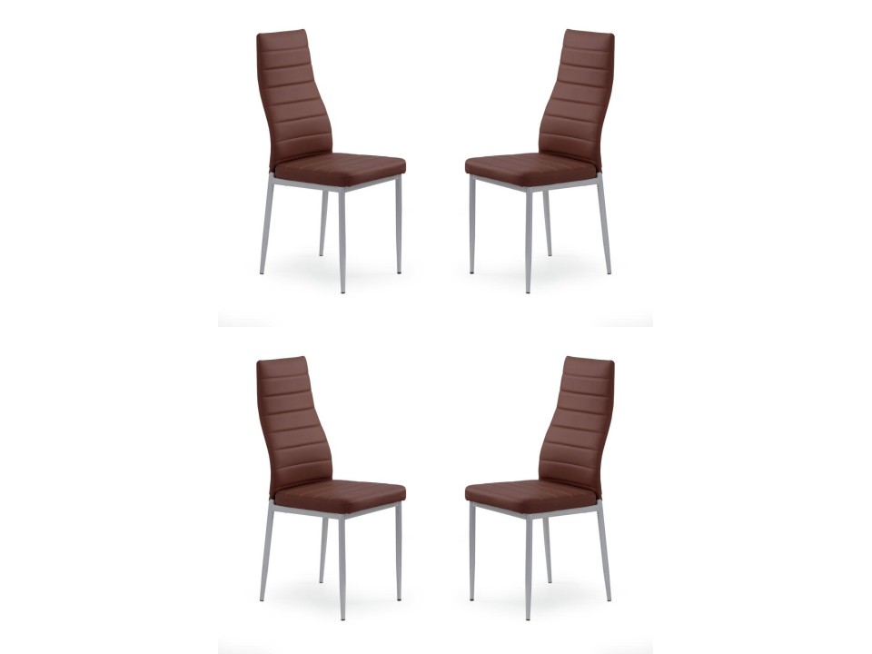 Cztery krzesła ciemno brązowe - 2021