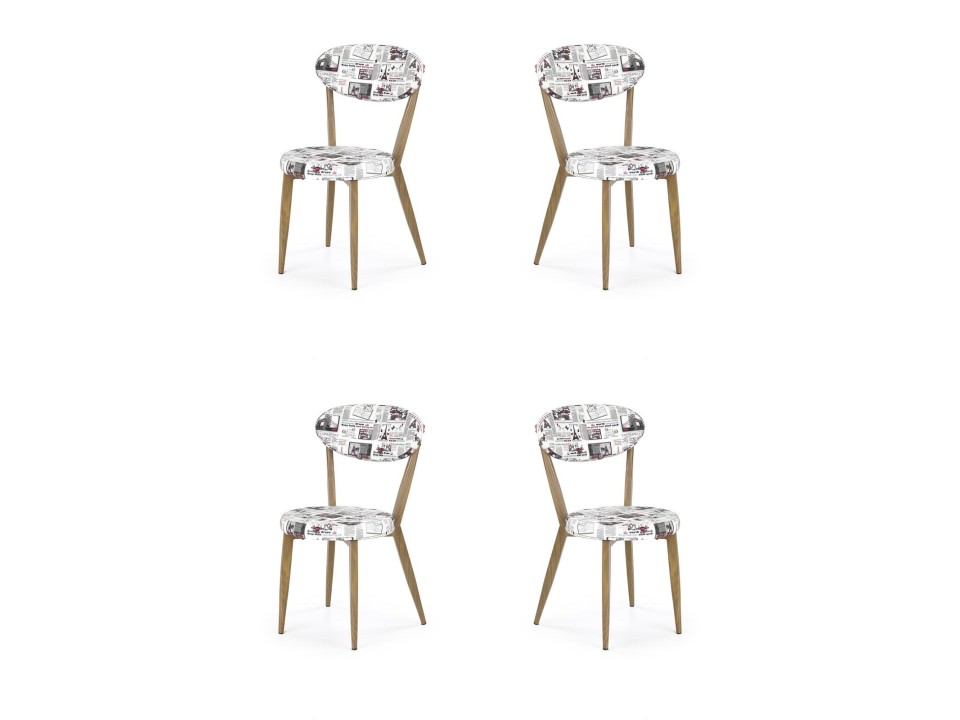 Cztery krzesła dąb miodowy - newspaper - 0442