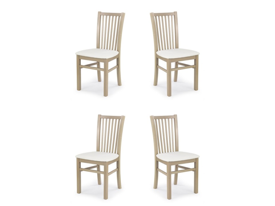 Cztery krzesła tapicerowane  dąb sonoma  - 0947