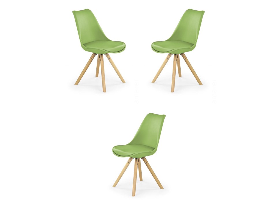 Trzy krzesła zielone - 1425