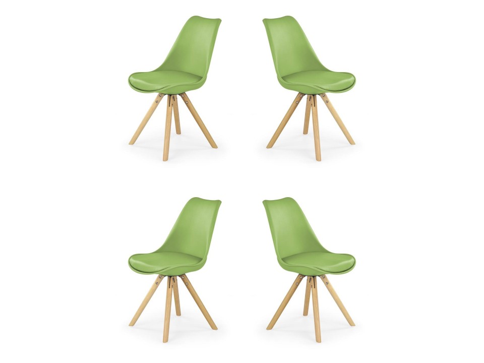 Cztery krzesła zielone - 1425
