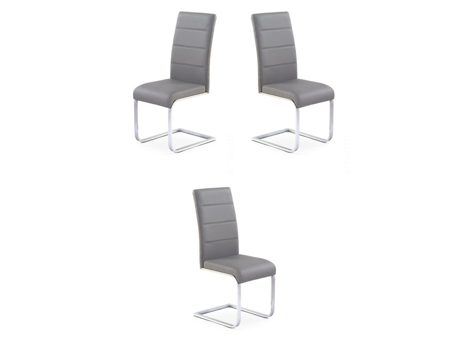 Trzy krzesła popielate - 1104