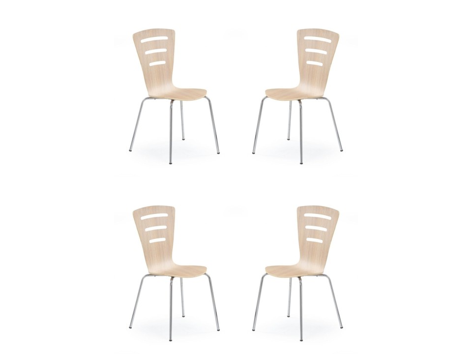 Cztery krzesła dąb sonoma - 4312
