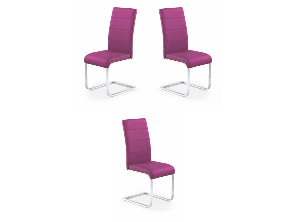 Trzy krzesła fioletowe - 4795