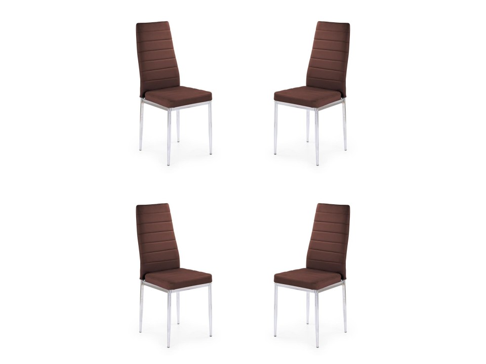 Cztery krzesła brązowe - 6902