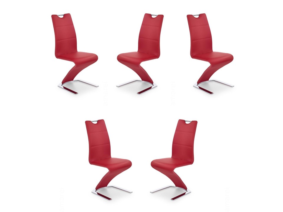 Pięć krzeseł czerwonych - 7381