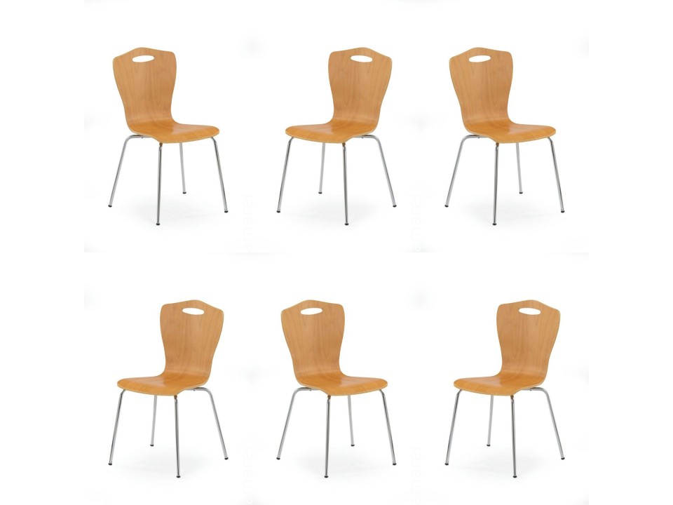 Sześć krzeseł olcha - 7594