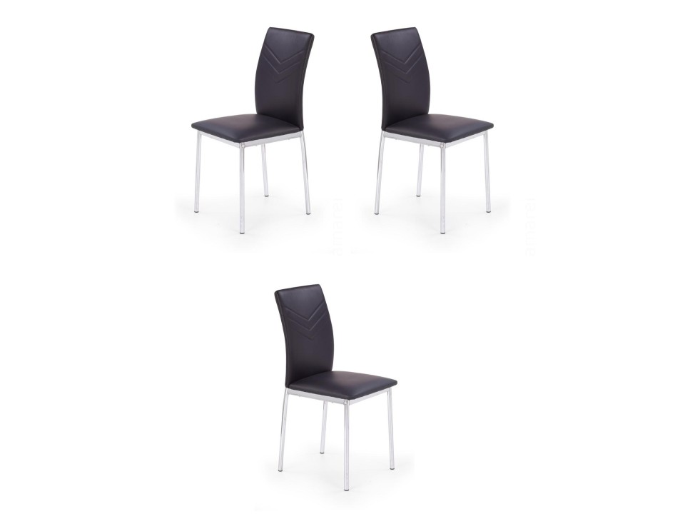 Trzy krzesła czarne - 6712