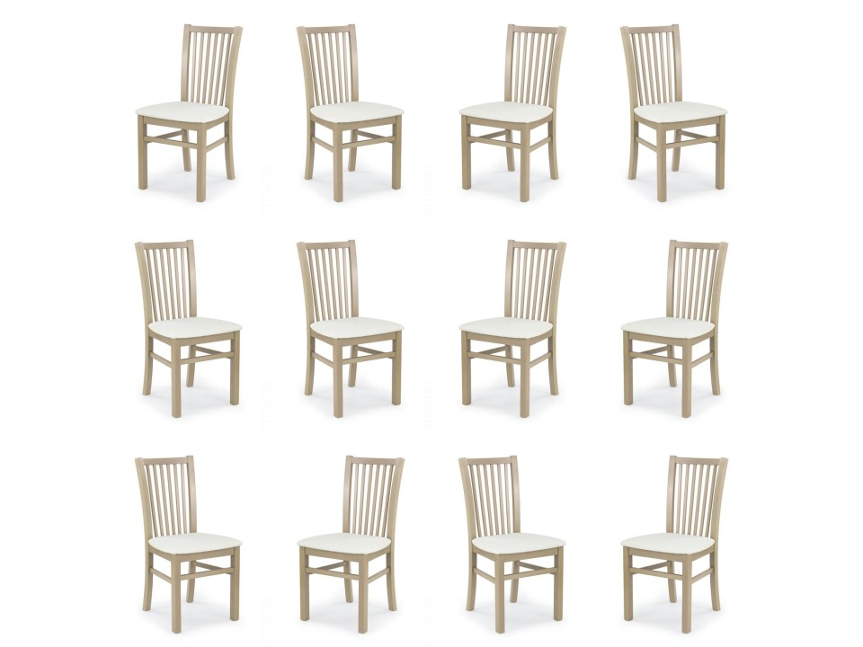 Dwanaście krzeseł dąb sonoma tapicerowanych MADRYT 121 - 0947