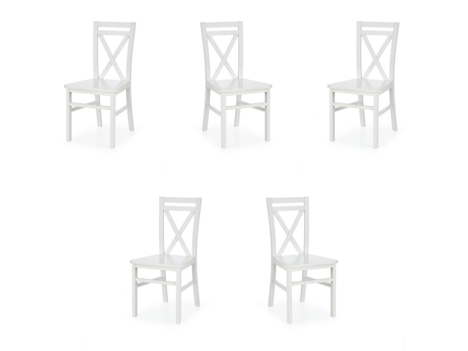 Pięć krzeseł białych - 8074