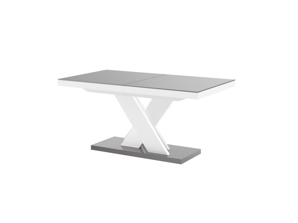 Stół Xenon Lux blat / podstawa: szary mat, nogi: biały połysk- Hubertus Meble