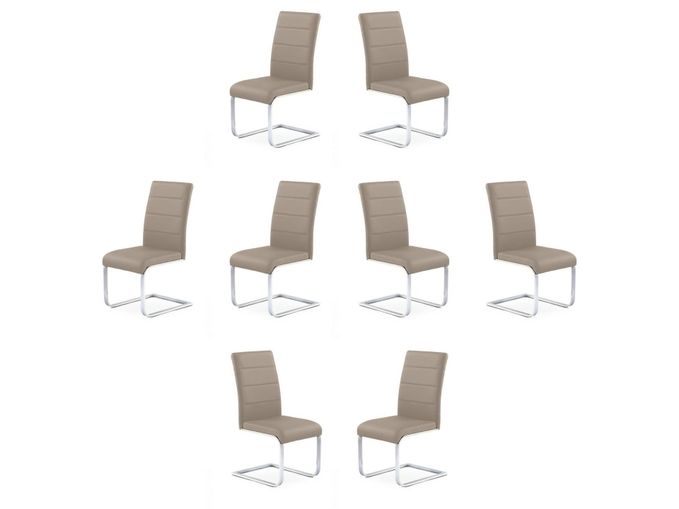 Osiem krzeseł cappucino - 1098