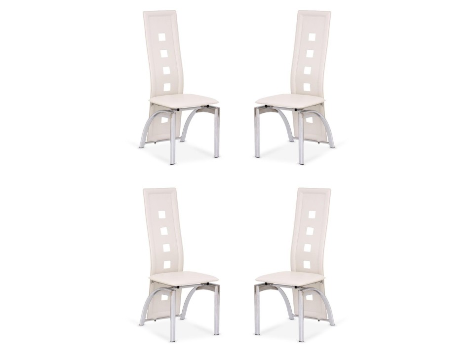 Cztery krzesła kremowe - 1123