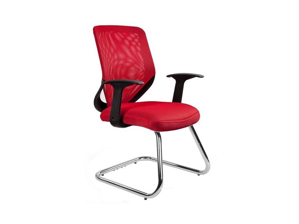 Krzesło biurowe Mobi Skid / czerwony - Unique