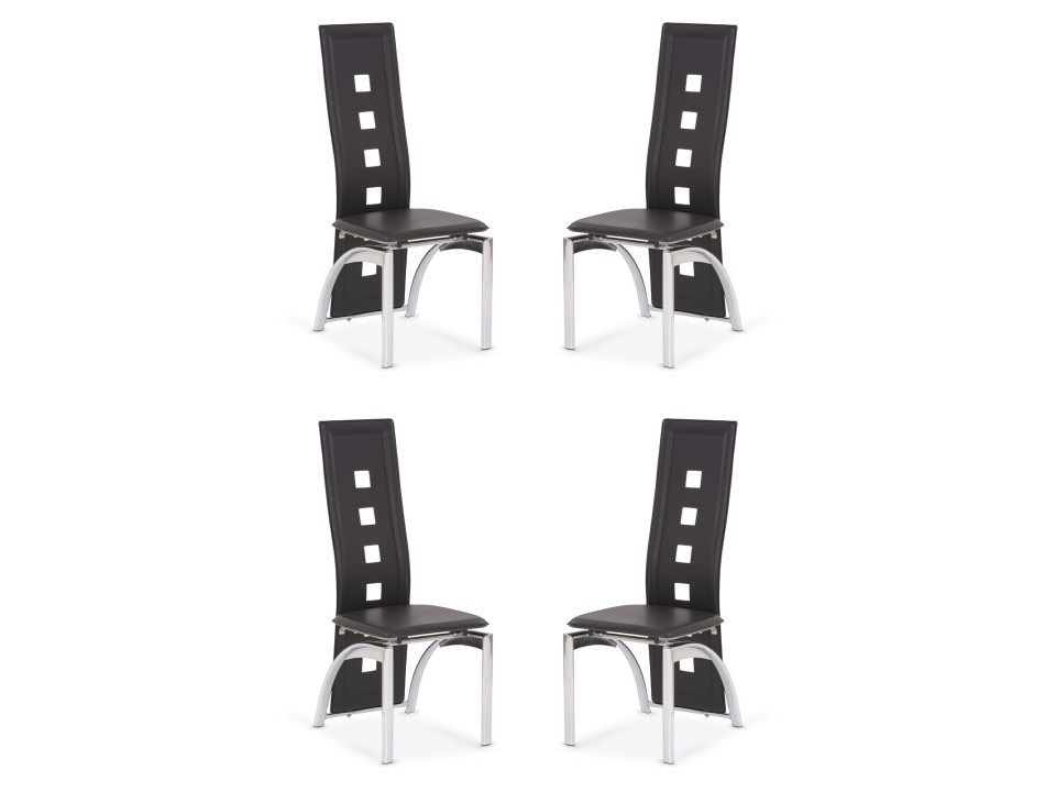 Cztery krzesła czarne - 3530