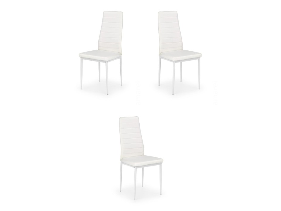 Trzy krzesła białe - 6194