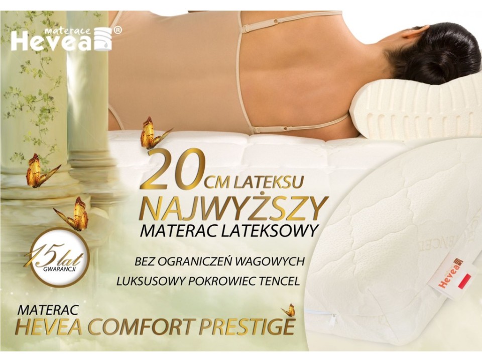 Materac lateksowy Hevea Comfort Prestige 200x160