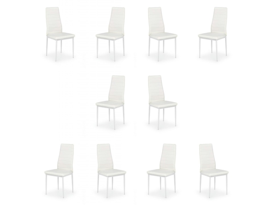 Dziesięć krzeseł białych - 6194